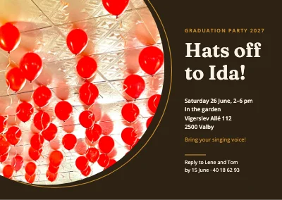 Graduation party — balloons in a circle