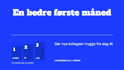 En bedre første måned