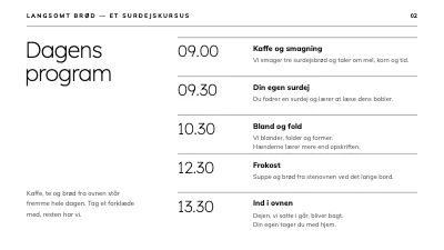 Side 2 af Surdejskursus — langsomt brød