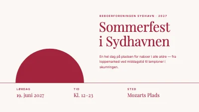 Sommerfest — program og plan