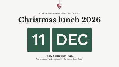 Christmas lunch — programme