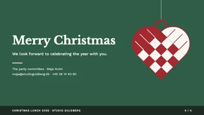 Page 6 of Christmas lunch — programme