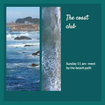The coast club · weekend postcard
