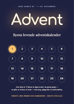 Levende adventskalender — neonskilt