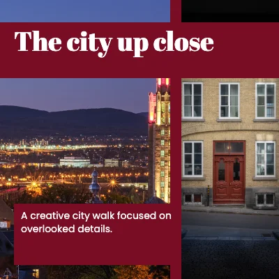 The city up close · gallery ribbon