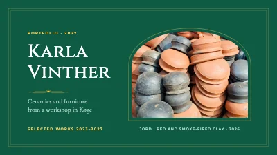 Design portfolio — ceramics and furniture