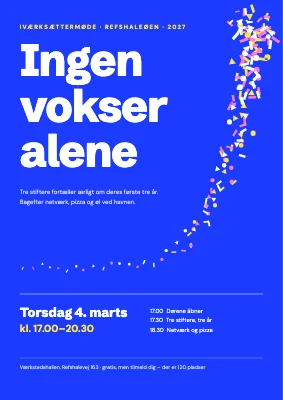 Iværksættermøde med vækstkurve — plakat
