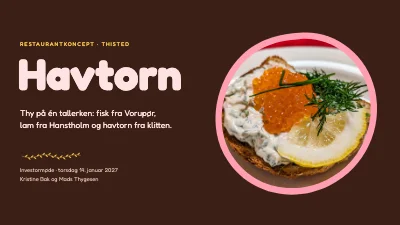 Restaurantkoncept — Thy på tallerkenen