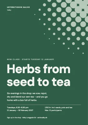 Herb course — new class at the herb shop