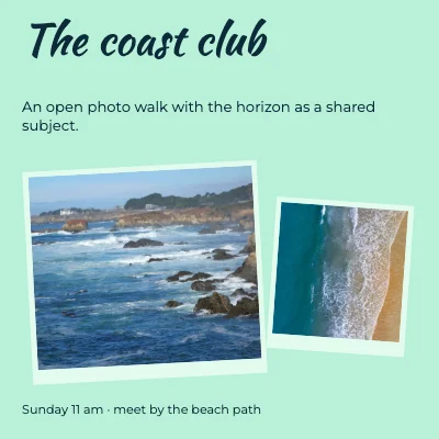 The coast club · travel stamps