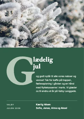 Julekort fra Valby — stort forbogstav