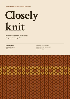 School assignment — knitting café