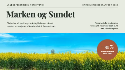 Bæredygtigt landbrug — marken og Sundet
