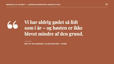 Side 5 af Bæredygtigt landbrug — marken og Sundet
