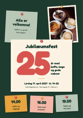 Jubilæumsfest — opslagstavle