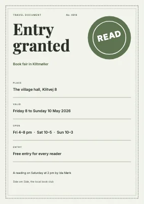 Book fair — entry granted, Klitmøller
