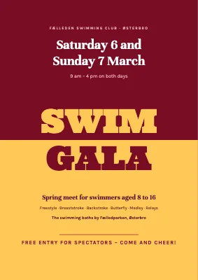 Swimming gala — spring meet