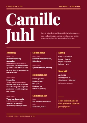 CV til sommelier — vinmagasin