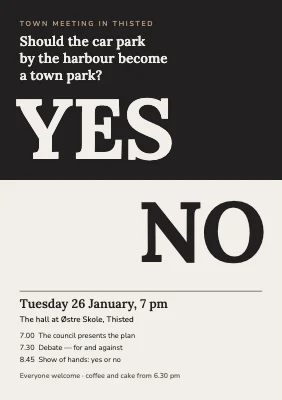 Town meeting — yes or no