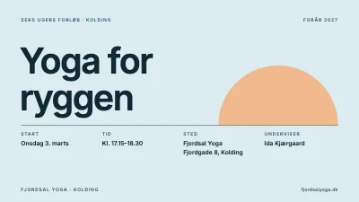 Yogaforløb — yoga for ryggen