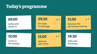 Page 2 of Team workshop — fewer, better meetings