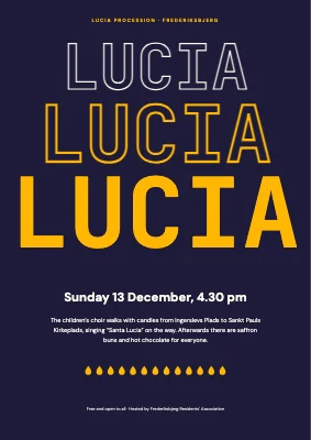 Lucia procession — LUCIA in three steps