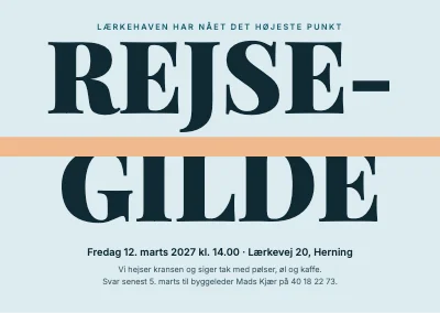 Rejsegilde — den sidste bjælke