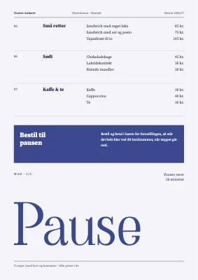 Side 2 af Teaterbar — drikkekort og pausemenu