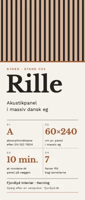 Roll-up til fagmesse — akustikpanel