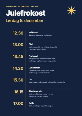 Julefrokost — program og menu