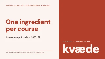 Menu concept — winter menu