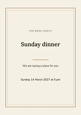 Sunday dinner