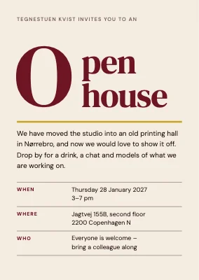 Studio open house — invitation
