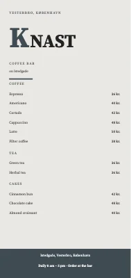 Coffee bar Knast — Vesterbro