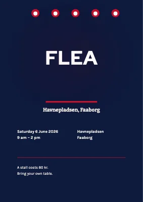 Flea market — flea in neon