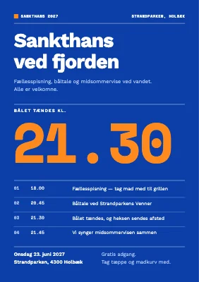 Sankthans ved fjorden — schweizisk grid