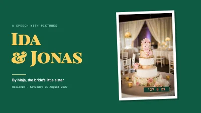 Wedding speech with pictures