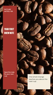 Your first brew note · Type ribbon