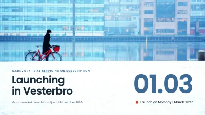 Go-to-market plan — launching a bike service