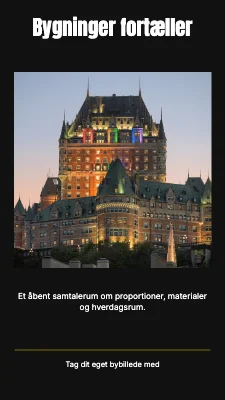 Bygninger fortæller · Biografplakat
