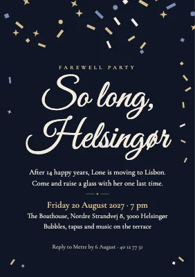Farewell party — so long