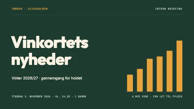 Vinkort — nye vine til personalet