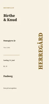 Sølvbryllup på herregården — Birthe og Knud, Faaborg