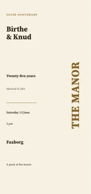 Silver anniversary at the manor — Birthe and Knud, Faaborg