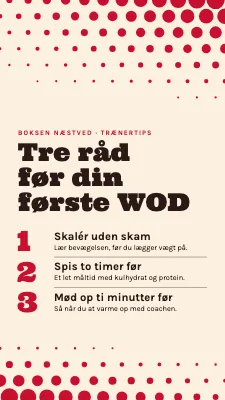 Træningsboks — tre gode råd