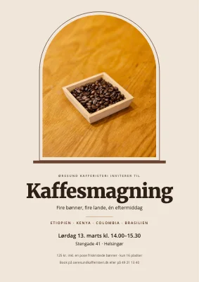 Kaffesmagning i Helsingør — buevindue