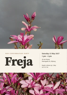 Non-confirmation party — magnolia with an oat band