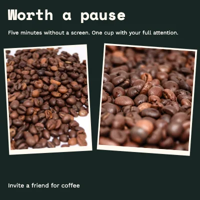 Worth a pause · Three photographs