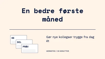 En bedre første måned