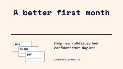 A better first month